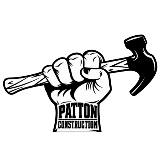 Patton Construction fist and hammer logo