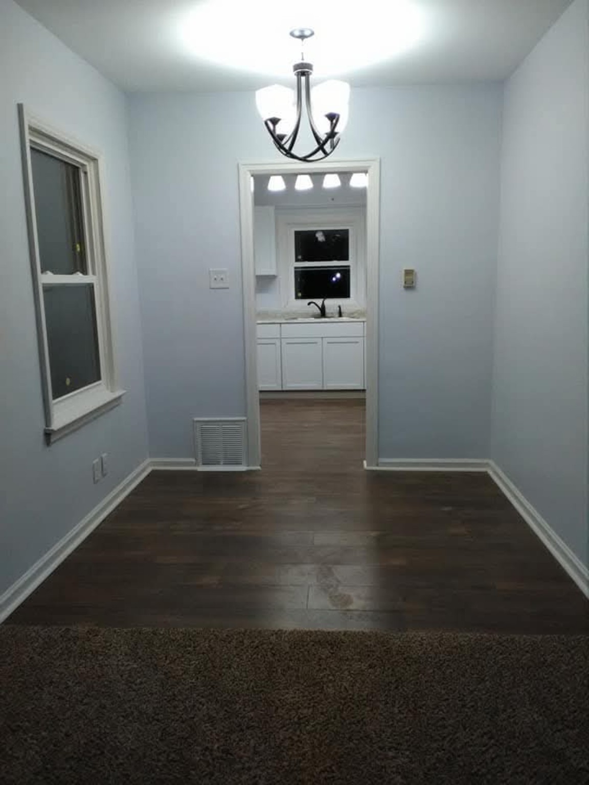 Dining area renovation after renovation