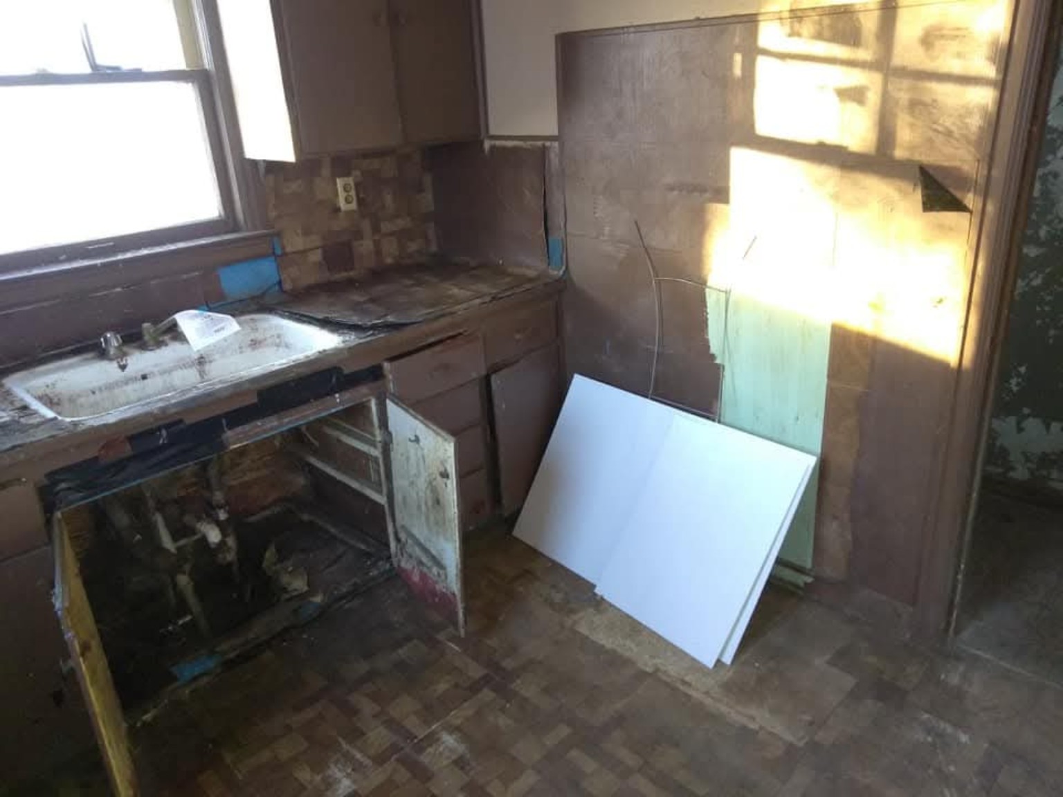 Kitchen rebuild second view before renovation